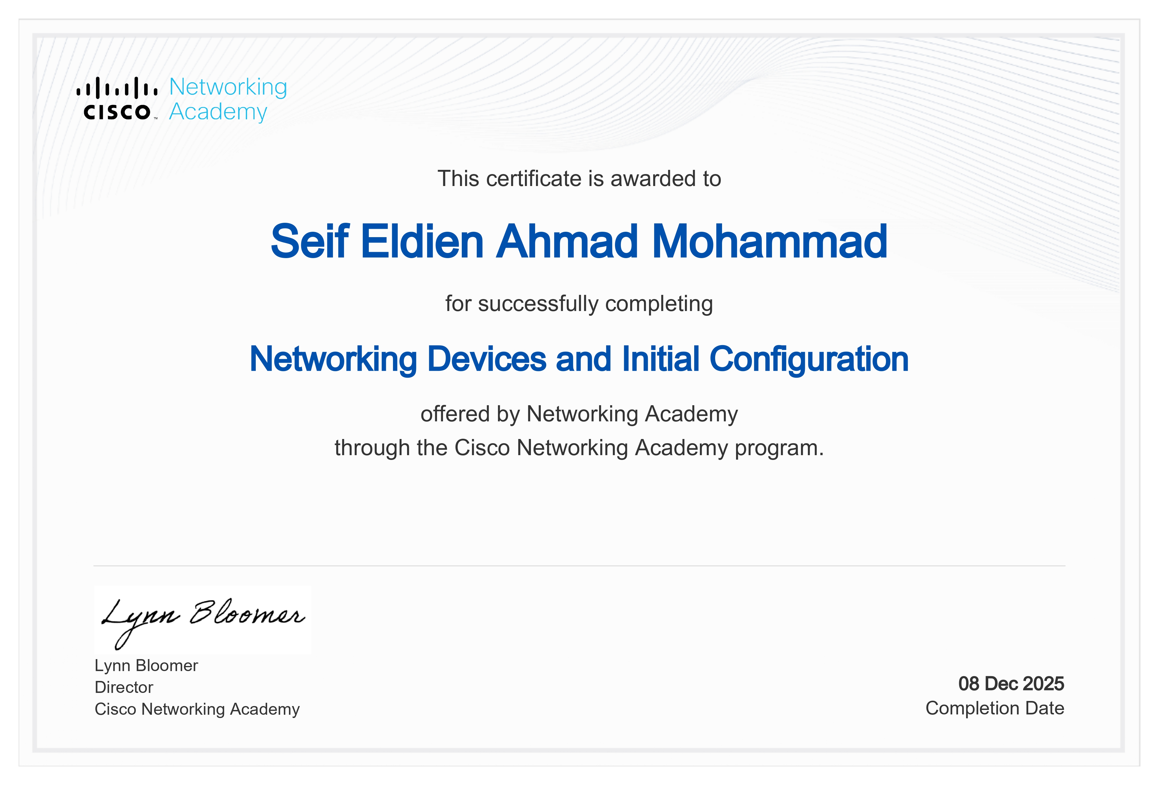 Networking Devices & Initial Config
